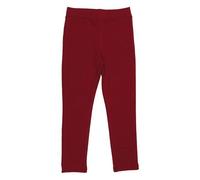 Kinder Sweat-Leggings GOTS-zertifiziert aus Bio-Baumwolle mit Elasthan, bordeaux - Walkiddy, weich, elastischer Bund, alltagstauglich Dunkel Rot 110