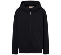 HAKRO Kinder Kapuzen-Sweatjacke #565 Gr. 134/140 schwarz