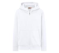 HAKRO Kinder Kapuzen-Sweatjacke #565 Gr. 110/116 weiß