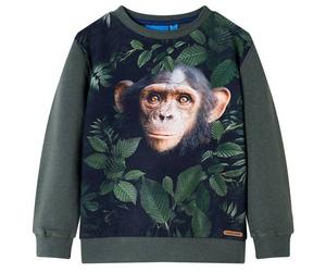 Kinder-Sweatshirt Dunkles Khaki 116