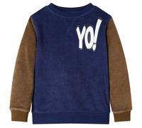 vidaXL Kinder-Sweatshirt Patchwork-Design Langarmshirt Pullover Dunkles Marineblau 116