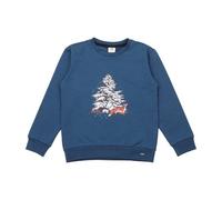 Kinder Sweatshirt GOTS zertifiziert - Blau mit Motiv, weich & bequem | von Walkiddy Blau 50/56