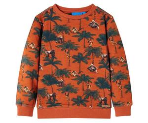 Kinder-Sweatshirt Helles Rostbraun 140