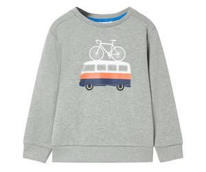 Kinder-Sweatshirt Hellkhaki Melange 92