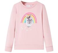 vidaXL Kinder Sweatshirt Pullover Pulli Langarm Rundhalsausschnitt Mädchen Hellrosa 116
