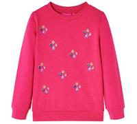 Kinder-Sweatshirt Knallrosa 128