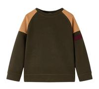 Kinder-Sweatshirt Dunkles Khaki und Kamelbraun 140