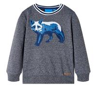Kinder-Sweatshirt Marineblau Melange 140