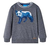 Kinder-Sweatshirt Marineblau Melange 92
