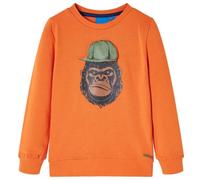 vidaXL Kinder-Sweatshirt mit Gorilla Langarmshirt Pullover Pulli Dunkelorange 104