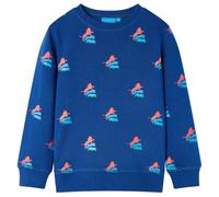 Kinder Sweatshirt Pullover Pulli Langarm Rundhalsausschnitt Dunkelblau 116