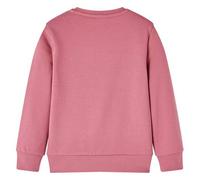 Kinder-Sweatshirt Samt-Patchwork Himbeerrosa 116