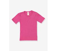 Kinder T-Shirt aus Wolle/Seide ENGEL fuchsia Gr. 140