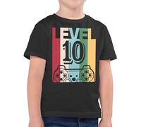 Kinder T-Shirt Jungen - 10. Geburtstag - Gaming Level Zehn - 152 (12/13 Jahre) - Anthrazit - Shirt 10 Jahre Junge t 10.Geburtstag Complete Tshirt geburtstagsshirt Shirts 10th Birthday t-Shirts Gamer