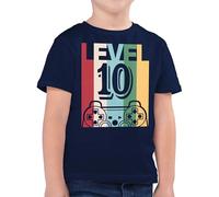 Kinder T-Shirt Jungen - 10. Geburtstag - Gaming Level Zehn - 152 (12/13 Jahre) - Dunkelblau - Shirt 10 Jahre Junge t 10.Geburtstag Complete Tshirt geburtstagsshirt Shirts 10th Birthday t-Shirts