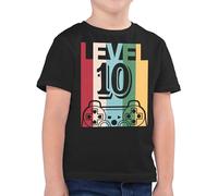 Kinder T-Shirt Jungen - 10. Geburtstag - Gaming Level Zehn - 152 (12/13 Jahre) - Schwarz - Shirt 10 Jahre Junge t 10.Geburtstag Complete Tshirt geburtstagsshirt Shirts 10th Birthday t-Shirts Gamer