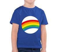 Kinder T-Shirt Jungen - Karneval & Fasching - Glücksbär Regenbogen I Glücksbärchi Rainbow I LGBTQ I Gay Pride I Fastnacht I Fasnacht I Fasnet - 116 (5/6 Jahre) - Royalblau - Shirt