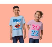 Kinder-T-Shirt mit eigenem Text - Geburtstagsmotiv