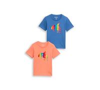 Kinder T-Shirt mit Folien-Print im 2er-Pack