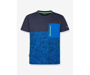 Kinder T-Shirt mit Reißverschlusstasche, Bio-Baumwolle FLAKSTAD TROLLKIDS blau Gr. 116