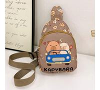 Kinder-Tasche mit niedlichem Cartoon Capybara Muster, leichte Sport Lässig Hüfttasche & Umhängetasche, Outdoor Reise Gürteltasche mit verstellbarem Sc