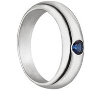 Kinder Taufring 333 Gold Weißgold 1 blauer Safir Taufanhänger