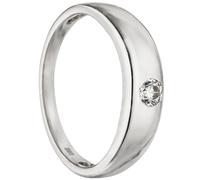 Kinder Taufring 925 Sterling Silber rhodiniert 1 Zirkonia Taufanhänger