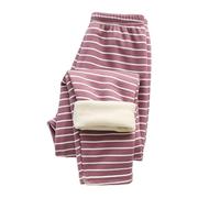 Kinder Thermohose Gefütterte Hose Winterhose Thermoleggings Jungen Gestreift Jogginghose Thermo Leggings Elastische Taille Thermo Hose Winter Hosen für Jungen und Mädchen 2-9 Jahre