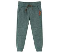 vidaXL Kinder Trainingshose Kordelzug Jogginghose Sporthose Kinderhose Dunkelgrün 92