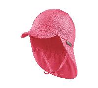 Kinder UV-Hut mit Nackenschutz Webware UV 50+ Farbe Koralle Rosa_835 STERNTALER Größe: 45cm