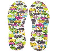 Kinder weiche Latex-Einlegesohle mit Auto-Muster, Schuhkissen, Polsterung, atmungsaktive Massage-Einlegesohlen für Kinder, und Mädchen, bequeme Unterstützung, 25 cm, 9,8 Zoll,