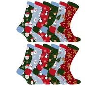 Kinder Weihnachten Socken | Sock Snob | Neuheit Spaß Muster Weihnachtsgeschenk Socken für Jungen & Mädchen - 12 Pack EU 31,5 - 36
