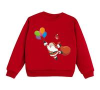 Kinder-Weihnachts Mädchen Pullover, Sweatshirt Dick Warme Weihnachtspullover Top Casual Langarm Rundhals Pulli (Z1-Dark Blue, 6-7 Jahre)