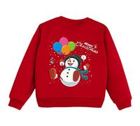 Kinder-Weihnachts Mädchen Pullover, Sweatshirt Dick Warme Weihnachtspullover Top Casual Langarm Rundhals Pulli (Z2-Dark Blue, 6-7 Jahre)