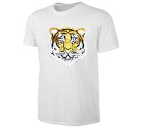 Kinder Wendepailletten T-Shirt Tiger - Streichel Shirt - Weiss Größe 116