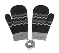 Kinder Winter Handschuhe Fäustlinge Baby Cartoon Fausthandschuhe Halshandschuhe Dicke Doppelt Strickhandschuhe Niedliche Fuchs Handschuhe, 1-3 Jahre alt, Spielen, Laufen, Skifahren Bedarf (Grau-Z)
