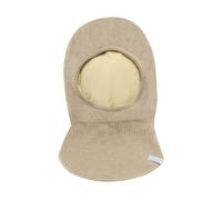 Kinder Winter-Merino-Schlupfmütze mit Futter Minymo - braun Sand Größe: 50cm (Größe 92)