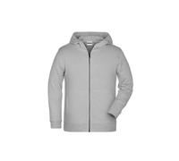 Kinder Zip Kapuzensweatjacke "JN8026K" - James & Nicholson Grey-Heather L