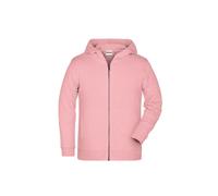 Kinder Zip Kapuzensweatjacke "JN8026K" - James & Nicholson Rose-Melange XL