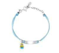 Kinderarmband Minion mit Plättchen und Verschluss aus Silber 925