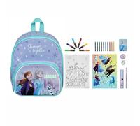 Kindergartenrucksack Disney Frozen Mädchen - Personalisiert mit Name - Set Kinderrucksack mit Mal- und Schreibturm