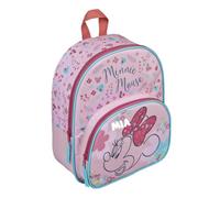 Kindergartenrucksack Disney Minnie Mouse Mädchen - Personalisiert mit Name - Mädchenrucksack mit Vortasche - 2 Fächer