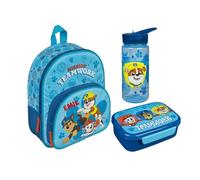 Kindergartenrucksack Paw Patrol Jungen mit Brotzeitdose Trinkflasche - Personalisiert mit Name - Set Kinderrucksack mit Brotdose Trinkbecher