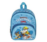 Kindergartenrucksack Paw Patrol Kinder - Personalisiert mit Name - Rucksack Jungen Mädchen mit Vortasche - 2 Fächer 25.5 x 30.5 x 10 cm