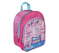 Kindergartenrucksack Peppa Pig - Personalisiert mit Name - Rucksack Kinder mit Vortasche 2 Fächer