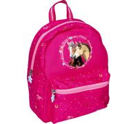 Kindergartenrucksack Pferdefreunde (pink mit Glitzer)