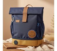 LÄSSIG Kindergartenrucksack Kinderrucksack Rolltop mit Brustgurt wasserabweisend, 11 Liter/Mini Rolltop Backpack navy