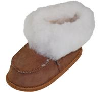 Kinderhausschuhe aus Lammfell in 4 Farben von 19-25 braun, 21