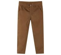vidaXL Kinderhose Elastischer Bund Knopf Kinder Hose Freizeithose Sporthose Cognac 92