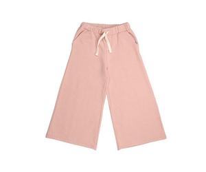 Kinderhose weit GOTS zertifiziert, Bio-Baumwolle, rosa, Katzenmuster, bequem, elastischer Bund - Walkiddy Pink 116